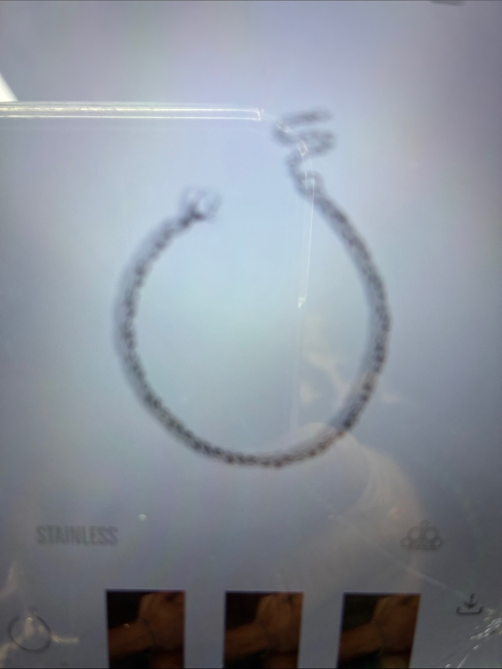 Stainless Steel Adjustable Chain Bracelet - Silver